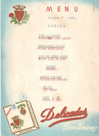 Menu Publicitaire Ancien/HOTEL MIRANDA ? / Mexique/ DELICADOS Cigarettes/ /1955        MENU309 - Menus