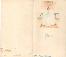 Menu De Communion à 2 Volets / Françoise HEINIMANN/ Ste Jeanne D'Arc/ Déjeuner-Diner/1957     MENU314 - Menus