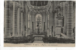 Harnes (62) : L'intérieur De L'église En 1907 PF. - Harnes