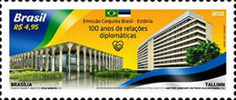 BRAZIL #4855 -   DIPLOMATIC RELATIONS SERIES BRAZIL AND ESTONIA  JOINT ISSUE - 2021  MINT - Ungebraucht