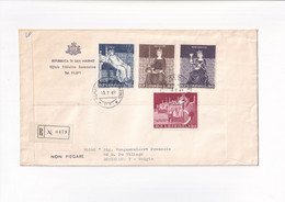 Registered Envelope With Letter - Justitia - San Marino To Anderlecht Bruxelles - 1969 - Brieven En Documenten