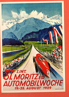 QAA-07 Repro Affiche Plakat Baumberger St Moritz Automobilwoche 1929 Nr 1216 Gross Format Gelaufen 1979 - Saint-Moritz