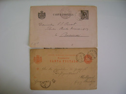 ROMANIA - 4 POSTAL TICKETS USED BETWEEN 1890 AND 1892 IN THE STATE - Briefe U. Dokumente