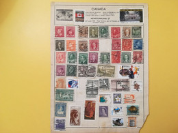 PAGINA PAGE ALBUM CANADA  1935 ATTACCATI PAGE WITH STAMPS COLLEZIONI LOTTO LOT LOTS - Collections