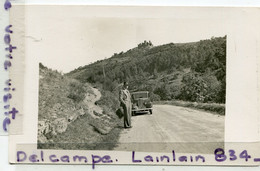 - Carte Photo - Voiture Anciene, Voyage, Septembre 1938, Château Au Fond, Carcassone, Monsieur, Non écrite, TBE, Scans. - Photographs