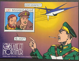 SP) 2004 BELGIUM, COMICS JOINT ISSUE WITH FRANCE, MILITARY, BLAKE ET MORTIMER, SOUVENIER SHEET, MN - Other & Unclassified