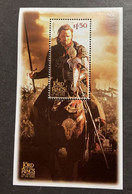 SP)  2003 NEW ZEALAND, ARAGORN RETURN OF THE KING, THE LORD OF THE  RINGS, SOUVENIR SHEET, MNH - Sonstige & Ohne Zuordnung