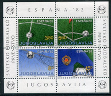 YUGOSLAVIA 1982 Football World Cup Block Used.  Michel Block 20 - Oblitérés