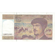 France, 20 Francs, Debussy, 1995, U.047, SUP, Fayette:66ter.1, KM:151h - 20 F 1980-1997 ''Debussy''