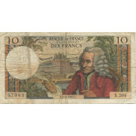 France, 10 Francs, Voltaire, 1965, 1965-12-02, TB, Fayette:62.18, KM:147a - 10 F 1963-1973 ''Voltaire''