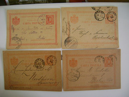 ROMANIA - 6 POSTAL TICKETS SENT TO GERMANY BETWEEN 1893 AND 1902 IN THE STATE - Briefe U. Dokumente