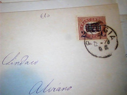 SERVIZIO CON SOPRASTAMPATO 2/0,20  C SU PIEGO DA PERUGIA X ADRIANO 1879 SPESE ECCESSIVE  SOVRIMPOSTA DA RIDURRE IL2682 - Dienstzegels