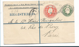 GBE052 / GROSSBRITANNIEN - Firmenganzsache König Edward 1904 Nach Paris (Limited Ausgeschrieben) - Storia Postale