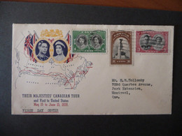 Canada - 1939 - Their Majesties' Canadian Tour - FDC - Mi N. 213/15 - ....-1951