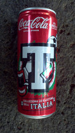 Lattina Italia - Coca Cola - 33 Cl. - Italia Europei 2012 Lettera T -  Vuota - Cannettes