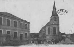 GUYENCOURT - La Mairie ( Ecole, Nombreux Enfants) Et L'Eglise - RARE - Guyancourt