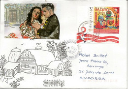 Galway,Ireland,European Capital Of Culture.,on Letter From Croatia, Sent To ANDORRA (Principality), With Local Postmark - Lettres & Documents