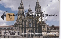 G-011 TARJETA DE 100 PTAS DE LA CATEDRAL DE SANTIAGO DE COMPOSTELA  TIRADA 12500 Y FECHA 05/96 (NUEVA-MINT) - Gratis Uitgaven
