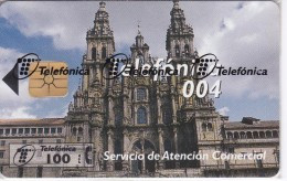 G-011 TARJETA DE 100 PTAS DE LA CATEDRAL DE SANTIAGO DE COMPOSTELA  TIRADA 12500 Y FECHA 05/96 (NUEVA-MINT) - Emisiones Gratuitas