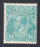 Australia 1926-30 Mint Mounted, Pale Greenish Blue, Wmk 7, Sc# ,SG 93 - Ungebraucht