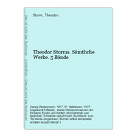 Theodor Storms. Sämtliche Werke. 5 Bände - German Authors