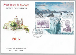 TIR2 - Monaco 2016 Bloc F3008 Sur Enveloppe FDC 03.12.2015  " Les Campagnes Arctiques Du Prince Albert 1er De Monaco. - Lettres & Documents