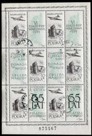 POLAND 1959 Anniversary Of Philatelic Movement Sheetlet Used.  Michel 1101 Kb I - Blocks & Sheetlets & Panes