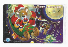 JAPON CARTE HIGHWAY CARD PERE NOEL - Weihnachten