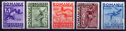 ROMANIA 1937 Sport - Yv.525-529 (Mi.538-542, Sc.B77-81) MLH (VF) - Unused Stamps