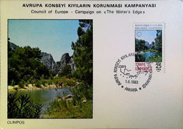 ► Carte Maximum Card 1983 - Turquie Ankara - Council Of Europe - Campaign On The Water Edge - Cartes-maximum