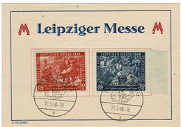 1949 (März) " Leipziger Messe " Gedenk-Karte,  A6363 - Cartas & Documentos