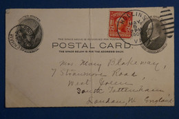 AL8  ETATS UNIS  BELLE  LETTRE CENSUREE 1906 HOLLINS POUR LONDON  U.K ++AFFRANCH. PLAISANT - Lettres & Documents