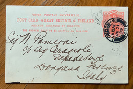 RADLEY ROBSON & MACKAY - POST CARD GREAT BRITAIN & IRELAND ONE PENNY From LONDON-W - 48  JU 21 99 To FLORENCE ITALY - Covers & Documents