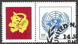 United Nations UNO UN Vereinte Nationen New York 2010 Chinese Lunar Calendar Year Of The Tiger Mi.No.1228 Used - Usati