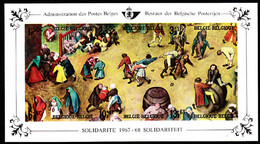 BELGIUM(1967) "Children's Games" By Breughel. Deluxe Proof (LX52) Of 6 Values. Scott B816-21, Yvert Nos 1437-42. - Luxuskleinbögen [LX]