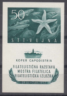 Italy Yugoslavia Trieste Zone B 1952 Seastar And Fish Sassone#3 Mi#Block 2 Mint Never Hinged - Neufs