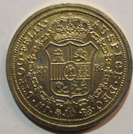 FRANCE Wedding (1810) Emperor Napoleon I & Marie Louise De Austria Genuine Gilt Medal / 33 Mm 15 G / 2002 Mint Mark - Monarchia/ Nobiltà