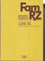 FamRZ : Zeitschrift Für Das Gesamte Familienrecht. 2. Halbjahr 1986, 32. Jahrgang. - Recht