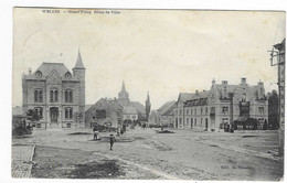 CPA WELLIN, PETITE ANIMATION SUR LA GRAND'PLACE, AUTO VOITURE ANCIENNE TACOT, PROVINCE DE LUXEMBOURG, BELGIQUE - Wellin