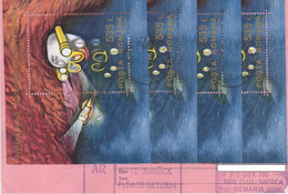 UNDERWATER RESAERCH STAMP SHEETS, INTERNATIONAL LETTER RECEIPT CONFIRMATION, 1994, ROMANIA - Cartas & Documentos