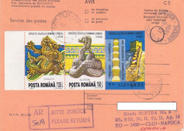 ROMANIA- CHINA PHILATELIC EXHIBITION STAMPS, INTERNATIONAL LETTER RECEIPT CONFIRMATION, 1994, ROMANIA - Cartas & Documentos