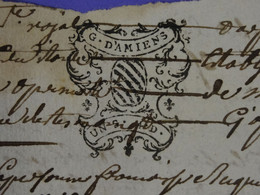 1746 GENERALITE D'AMIENS Papier Timbré N°169 De "UN S. 4.D." - Seals Of Generality