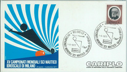 67823 - ITALY - POSTAL HISTORY - SPECIAL POSTMARK On CARD - 1977, Water Skiing, Idroscalo Di Milano - Ski Nautique
