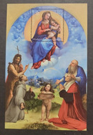 SP) 2012 VATICAN CITY, 500TH ANNIVERSARY SISTINE MADONNA DI FOLIGNO, MINISHEET, MNH - Sonstige & Ohne Zuordnung