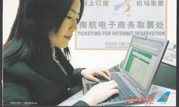 Chine - 2001 - Entier Postal Neuf Type Carte  - Publicité - Werbung - Advert  - Service De Ticketing Compagnie Aviation - Brieven En Documenten