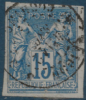 Colonies France Cochinchine TP N°41 15c Bleu Oblitéré "SAIGON/COCHINCHINE" TTB Signé A.BRUN - Ungebraucht