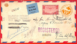 Aa3694 - USA - POSTAL HISTORY -  Stationery COVER Sent REGISTERED To CHILE - Autres & Non Classés
