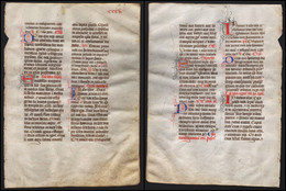 Missal Missale Manuscript Manuscrit Handschrift - (Blatt / Leaf CCCV) - Théâtre & Scripts