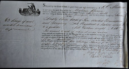 1665 REGISTRO DE EMBARQUE SHIPPED LONDON GREAT BRITAIN SEVILLA SPAIN ESPAÑA 1839 WOOD - Spanje