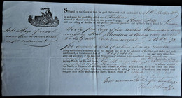 1666 REGISTRO DE EMBARQUE SHIPPED LONDON GREAT BRITAIN SEVILLA SPAIN ESPAÑA 1840 WOODD - Spanje